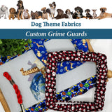 Dog-themed fabric grime guards for scroll frames, qsnaps, nurge frames and embroidery hoop frames.