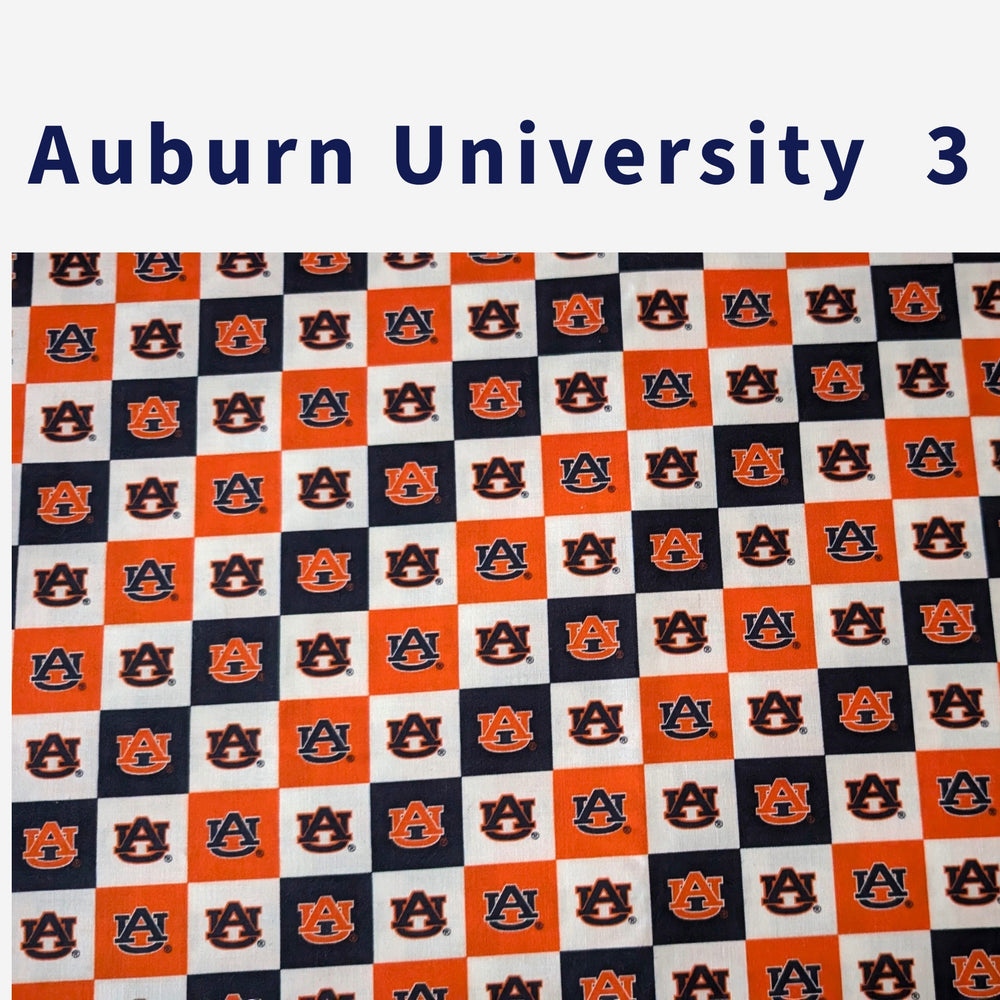 Auburn University checkered fabric pattern with logo