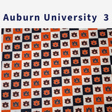 Auburn University checkered fabric pattern with logo