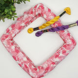 Pink flamingo-patterned qsnap frame grime guard.