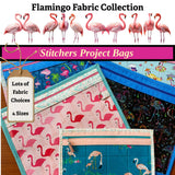 Cross Stitch Project Bag - Flamingo Collection