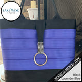 Seatbelt tote bag - black and lavender