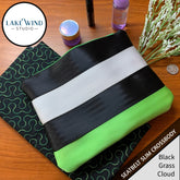 Slim Seatbelt Crossbody Bag -green, black, cloud