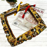 Steampunk theme qsnap grime guard in owl and cat steampunk theme fabric.