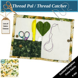 Thread Pal with fabric choices and a heart-shaped thread catcher on a white background