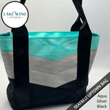 Uptown seatbelt bag - - teal, silver, black
