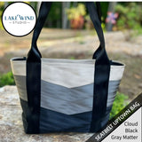 Uptown seatbelt bag - black, white, gray