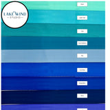 Color swatch of 2 inch seatbelt webbing - shades of blue and teal