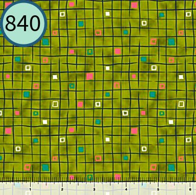 Daisy Doodle Green Check by QT Fabrics - Lake Wind Studio