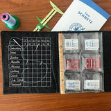 Needle Notebook & Keeper - Black & Teal - Lake Wind Studio
