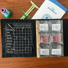 Needle Notebook & Keeper - Black & Teal - Lake Wind Studio