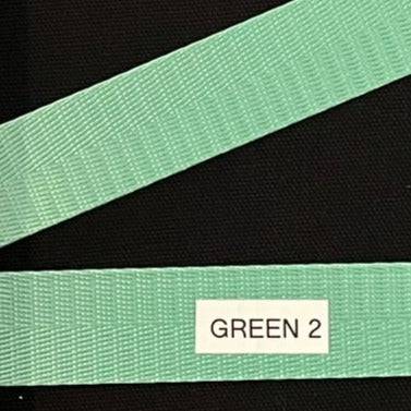 Nylon Webbing by the Yard - 1 Inch - Green 2 - Lake Wind Studio
