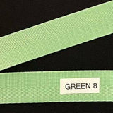 Nylon Webbing by the Yard - 1 Inch - Green 8 - Lake Wind Studio