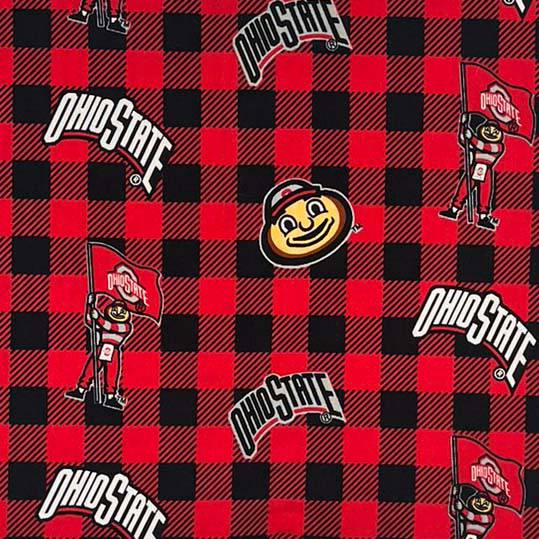 Ohio State Checked - Fabric by the Yard - Lake Wind Studio