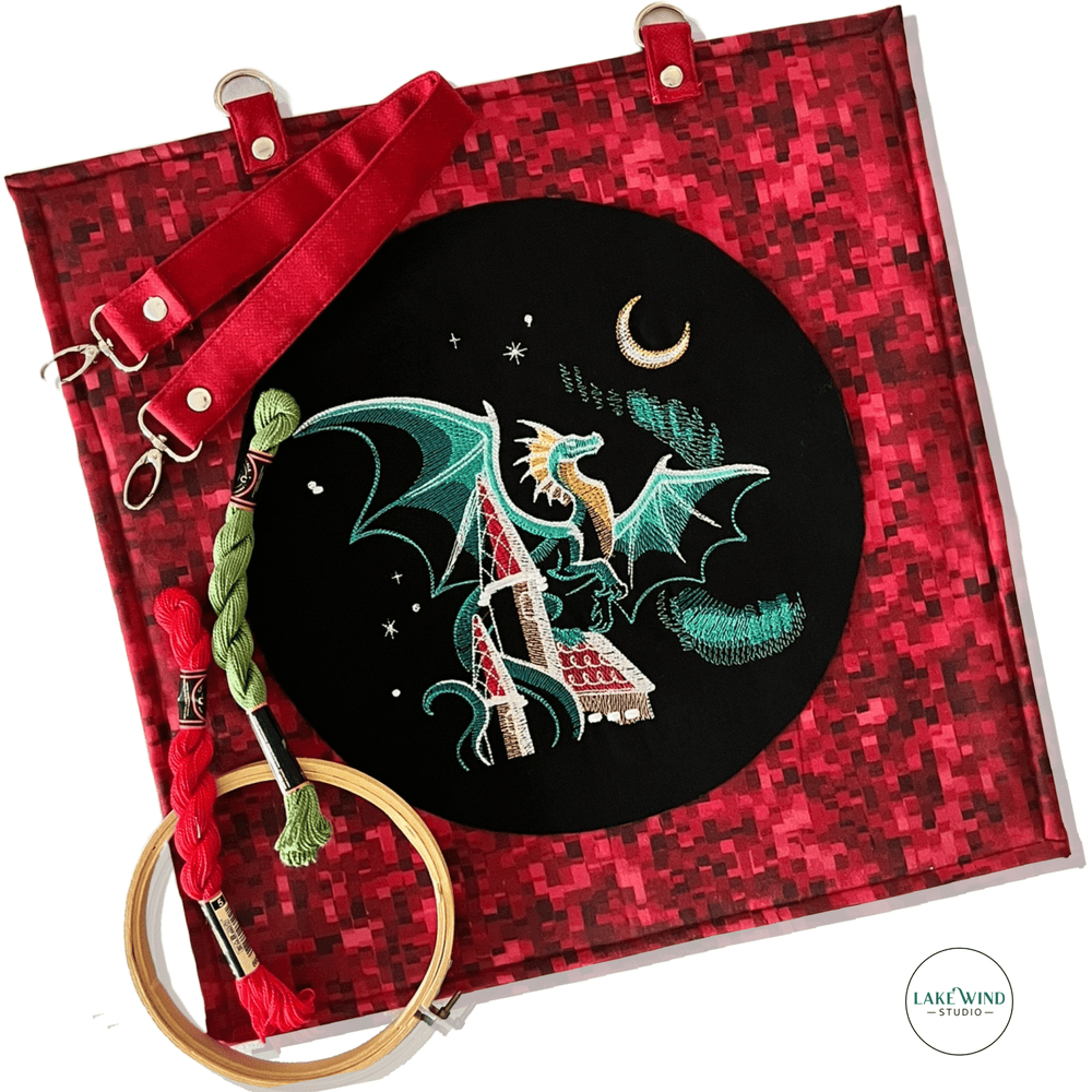 Project Bag - Dragon & Gingerbread Castle - Lake Wind Studio