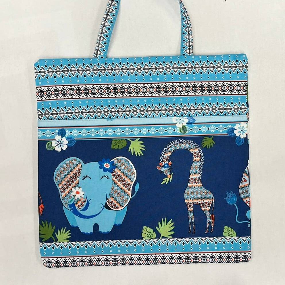 Reading Pillow - Travel Pocket Pillow - Blue Jungle - Lake Wind Studio