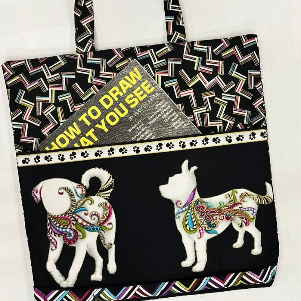 Reading Pillow - Travel Pocket Pillow - Fancy Dogs - Lake Wind Studio