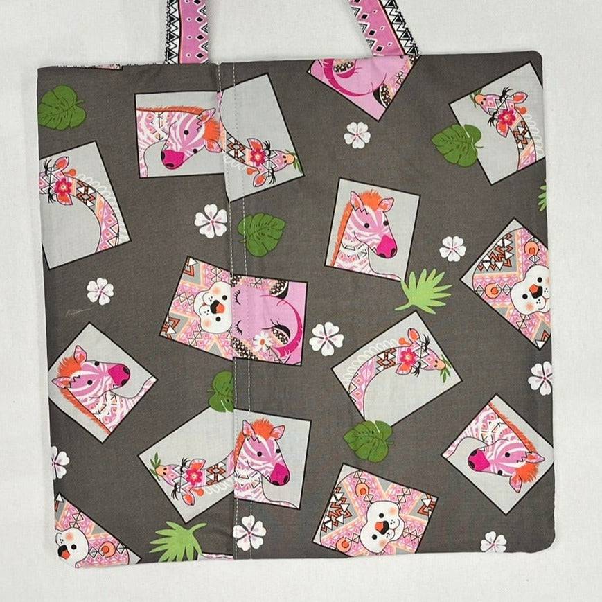 Reading Pillow - Travel Pocket Pillow - Pink Jungle - Lake Wind Studio