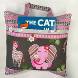 Reading Pillow - Travel Pocket Pillow - Pink Jungle - Lake Wind Studio