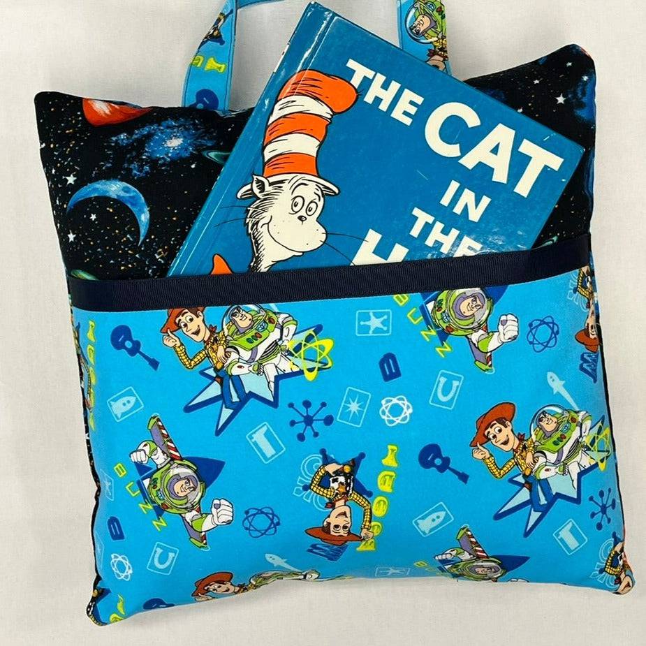 Reading Pillow - Travel Pocket Pillow - Space Rocket - Lake Wind Studio