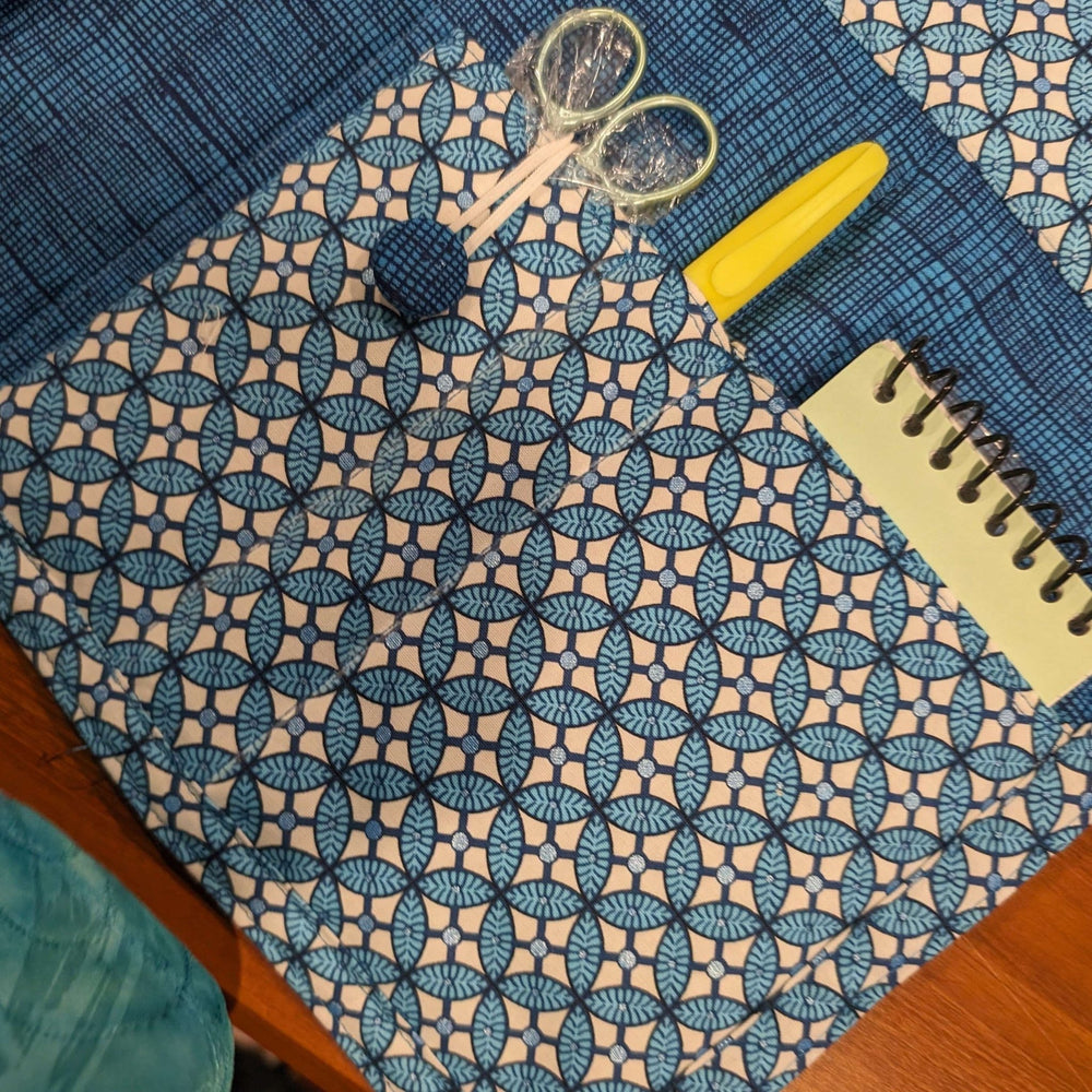 Retreat Mat - Travel Mat for Stitchers Blue on Blue - Lake Wind Studio