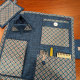 Retreat Mat - Travel Mat for Stitchers Blue on Blue - Lake Wind Studio