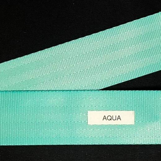 Seatbelt Webbing by the Yard - 2 Inch - Aqua - Lake Wind Studio