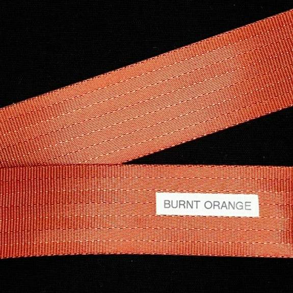 Seatbelt Webbing by the Yard - 2 Inch - Burnt Orange - Lake Wind Studio