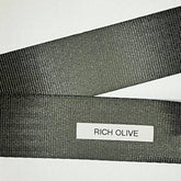 Seatbelt Webbing by the Yard - 2 Inch - Rich Olive - Lake Wind Studio