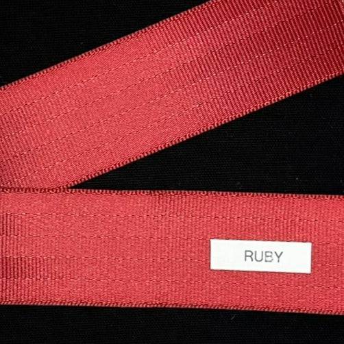 Seatbelt Webbing by the Yard - 2 Inch - Ruby - Lake Wind Studio