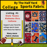 College Sports Fabrics- SOLD BY THE HALF YARD