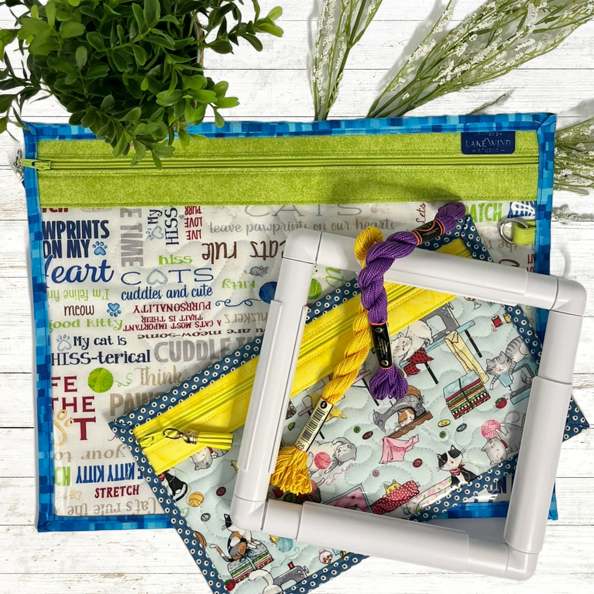 Cross Stitch Project Bag - Cat Collection