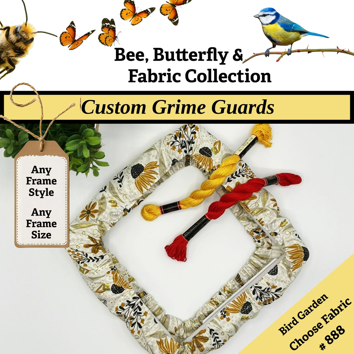 Grime Guards - Bees - Butterfly Fabrics