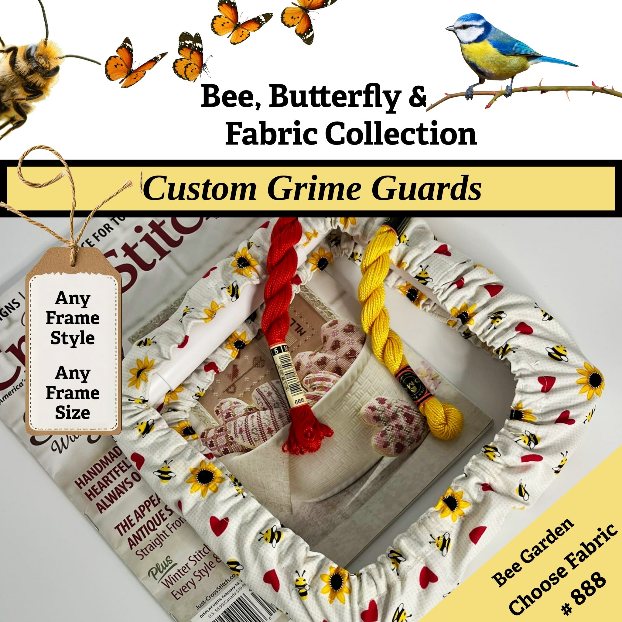 Grime Guards - Bees - Butterfly Fabrics