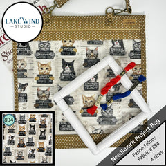 Cross Stitch Project Bag - Cat Collection
