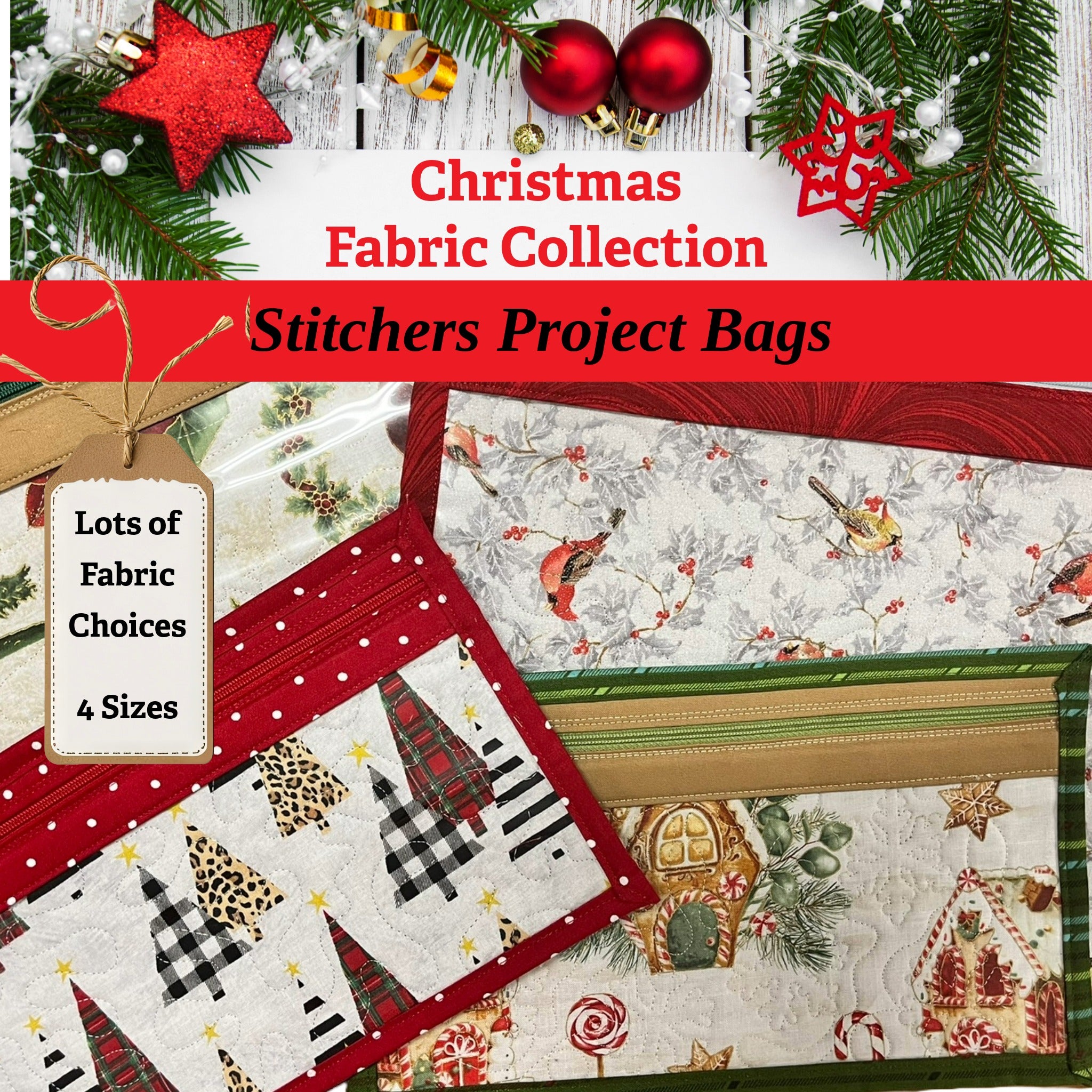 Cross Stitch Project Bag - Christmas Collection