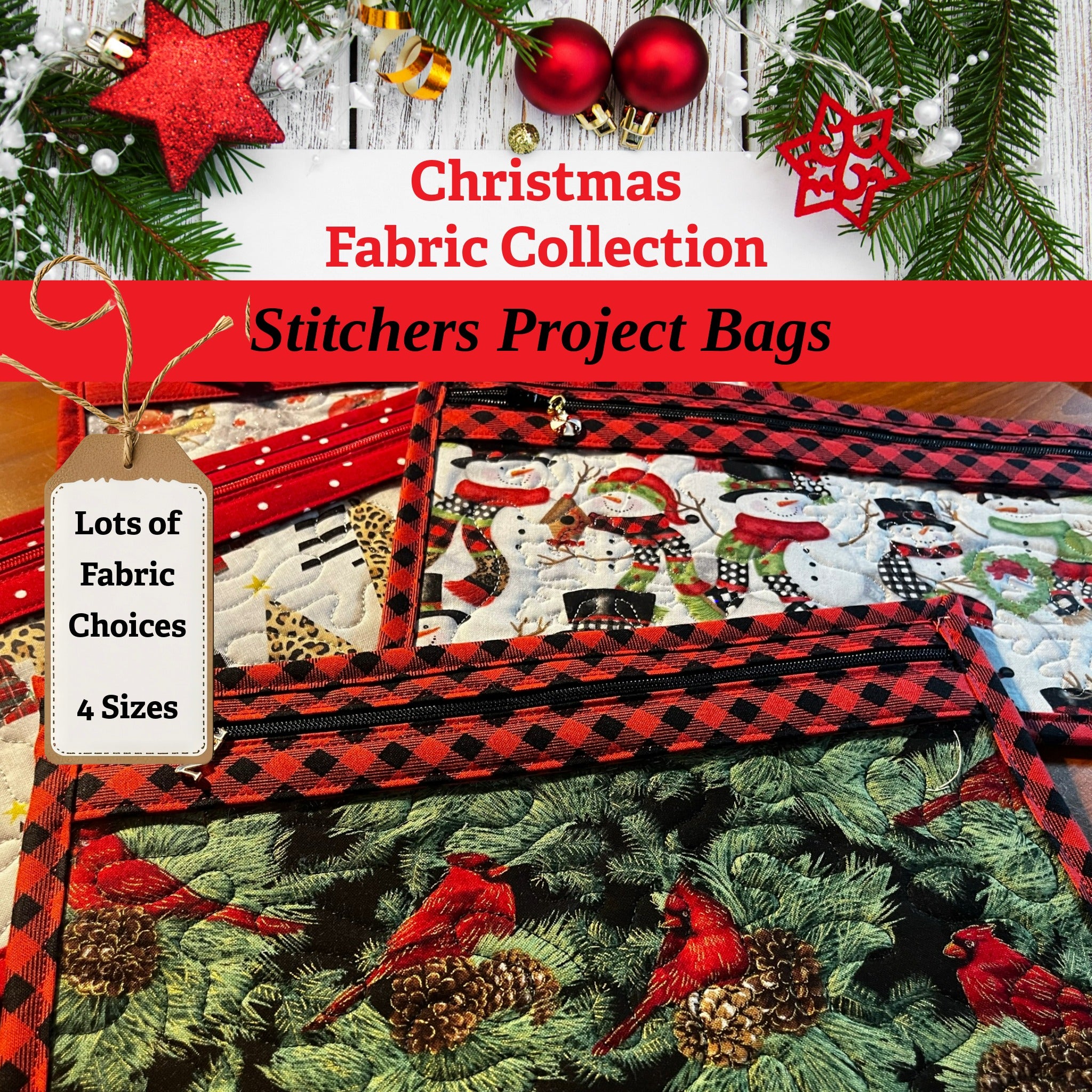 Cross Stitch Project Bag - Christmas Collection