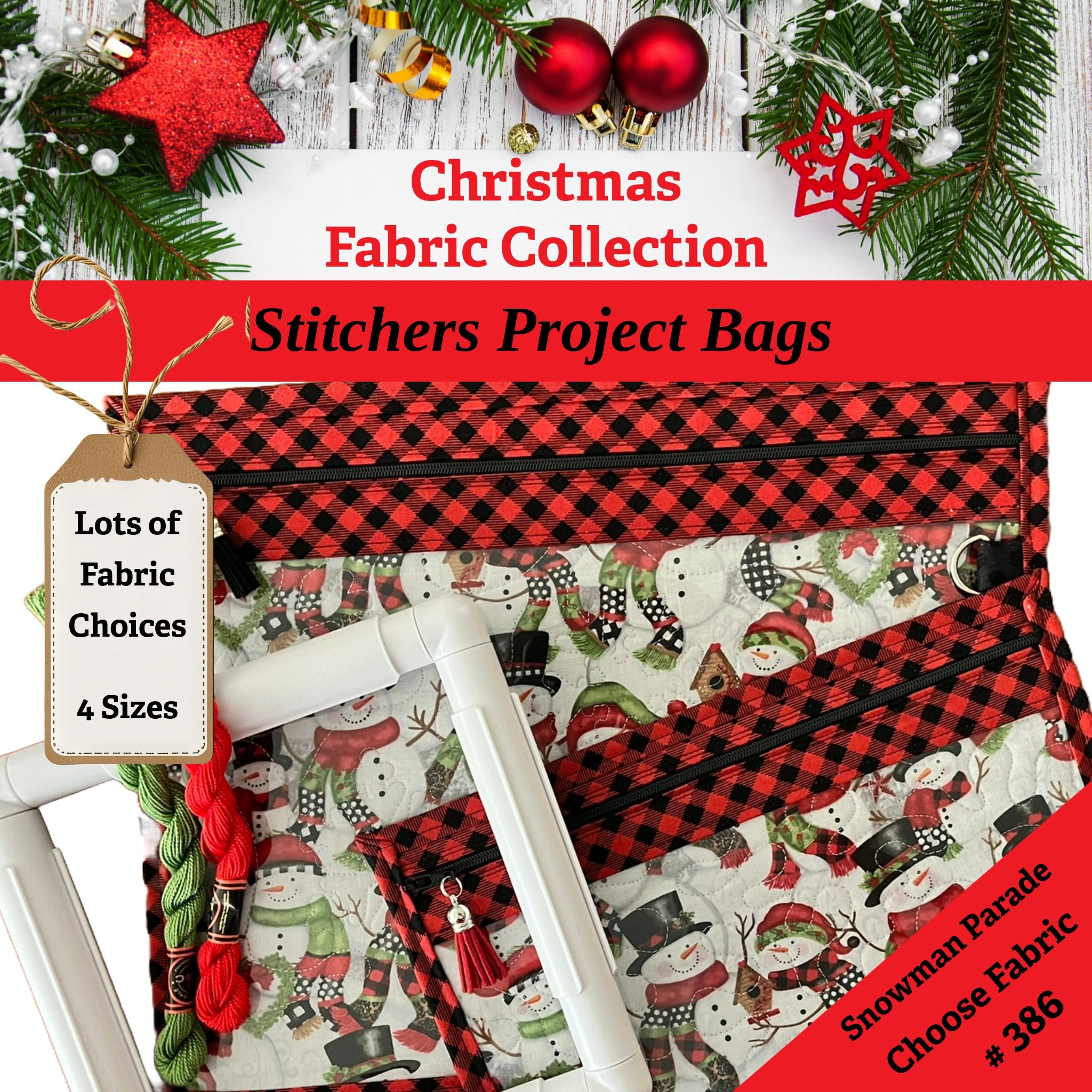 Cross Stitch Project Bag - Christmas Collection