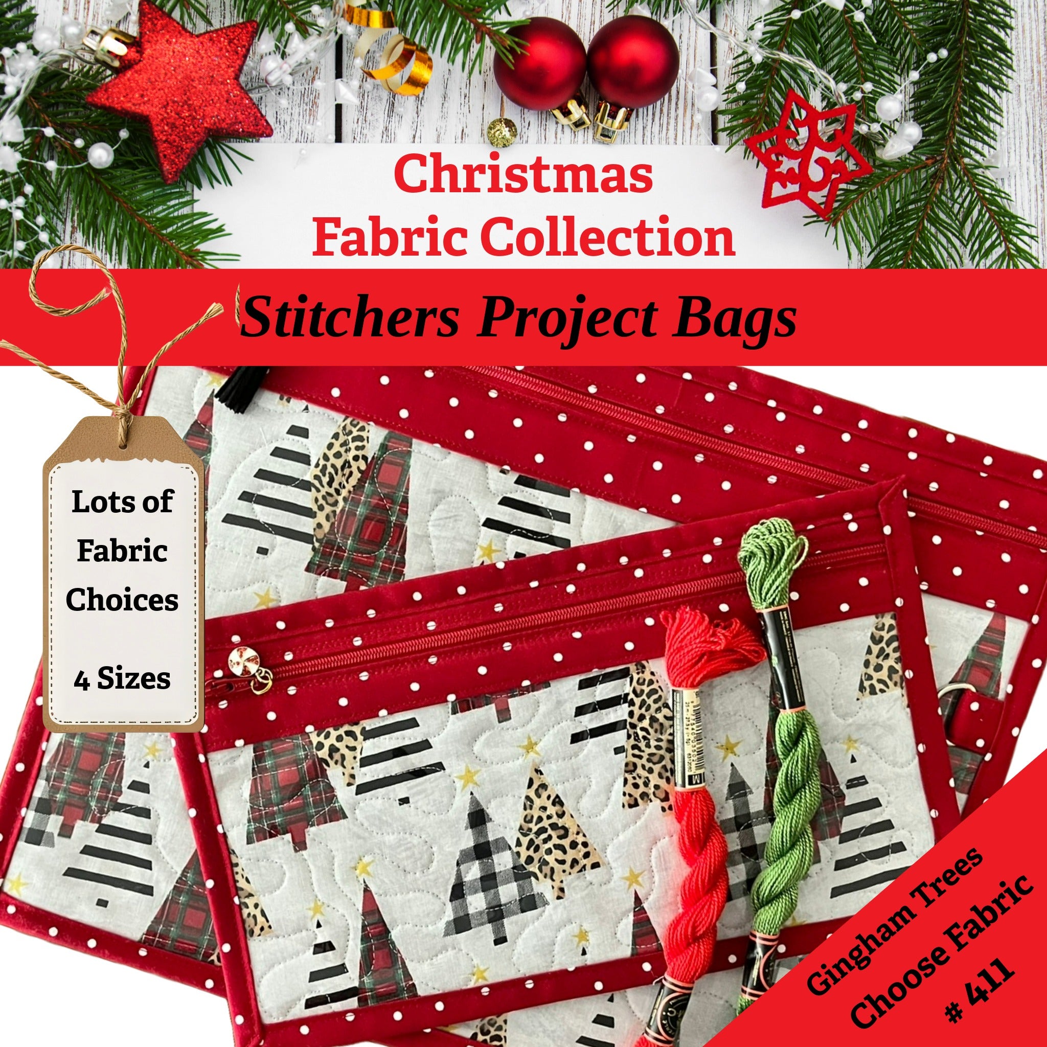 Cross Stitch Project Bag - Christmas Collection