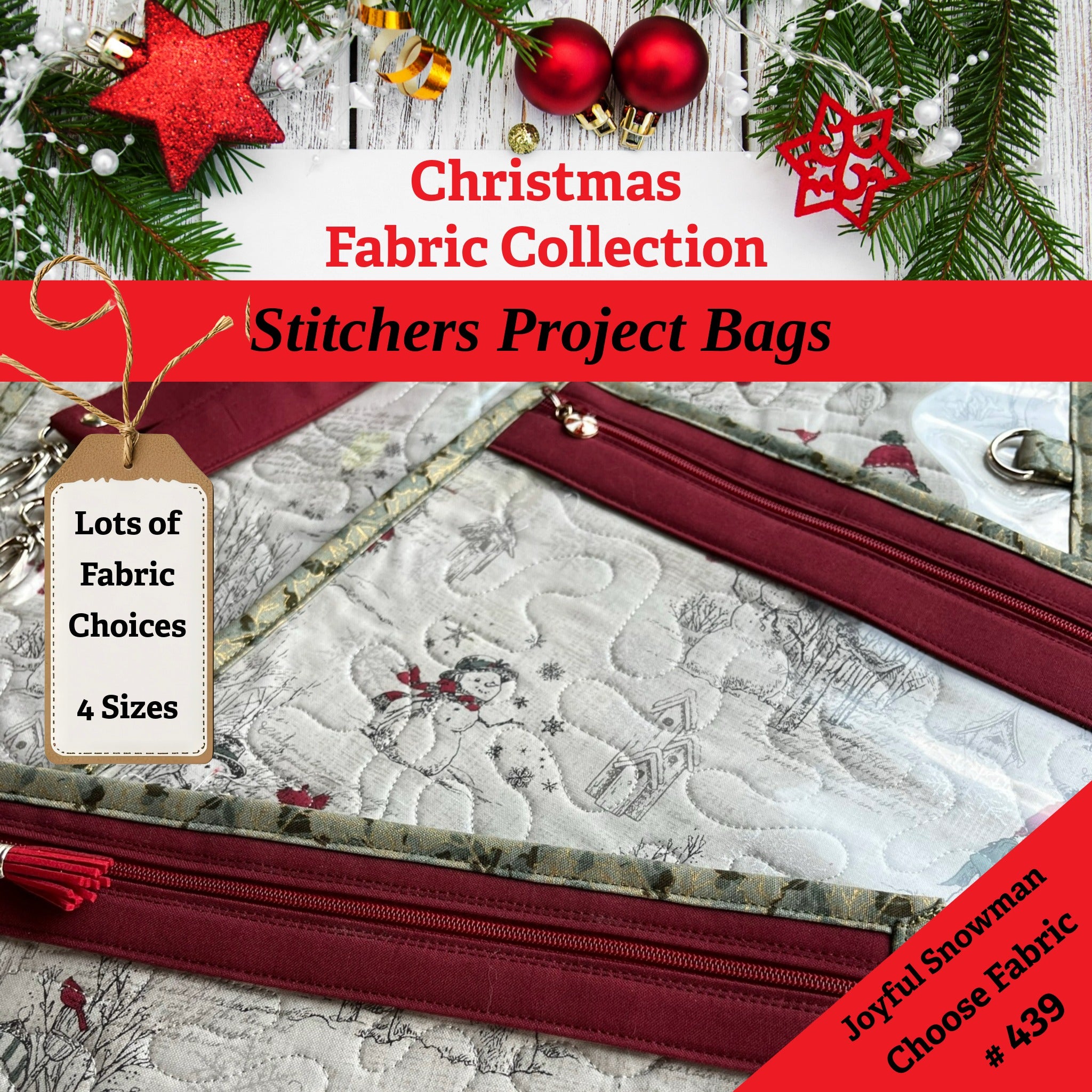 Cross Stitch Project Bag - Christmas Collection