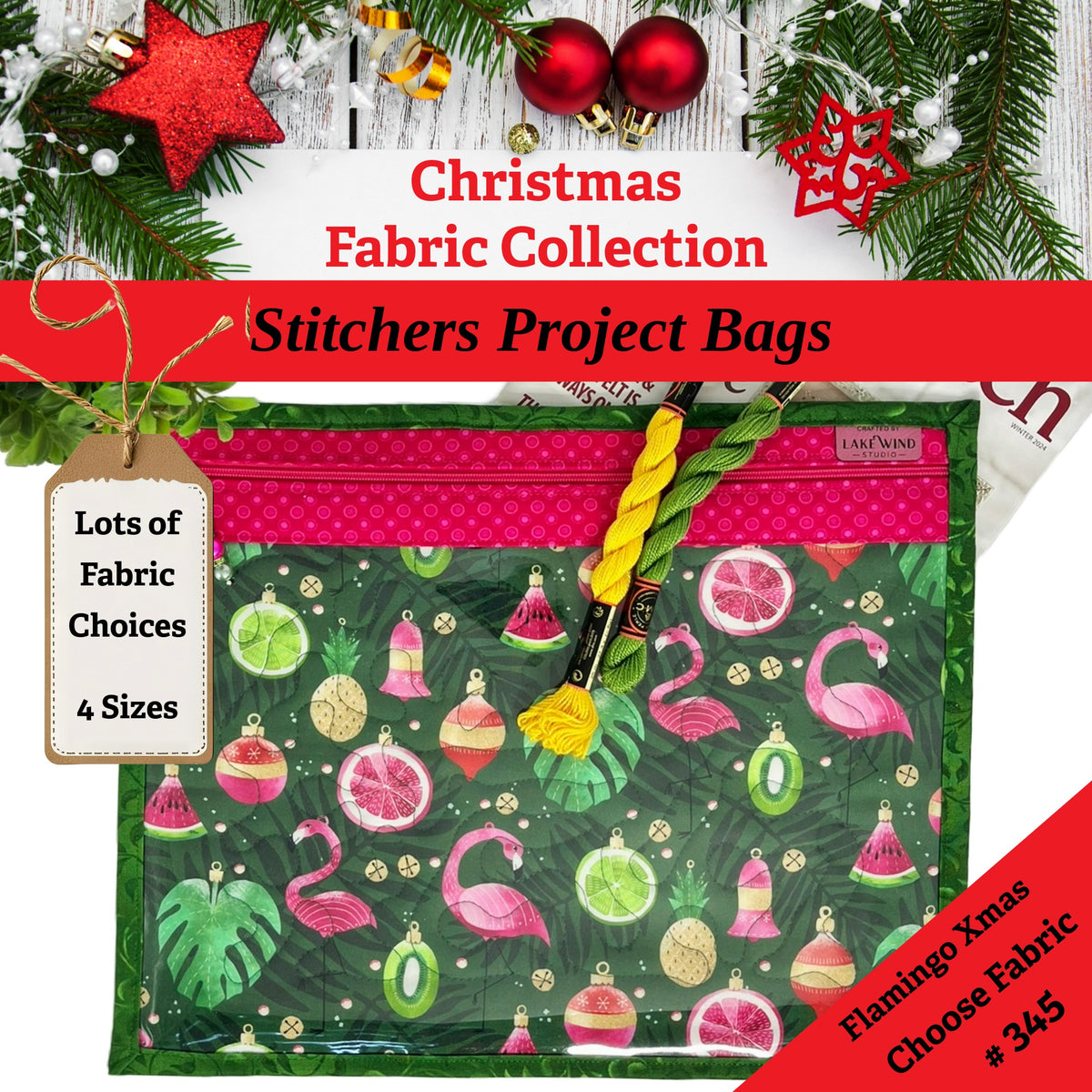 Cross Stitch Project Bag - Christmas Collection