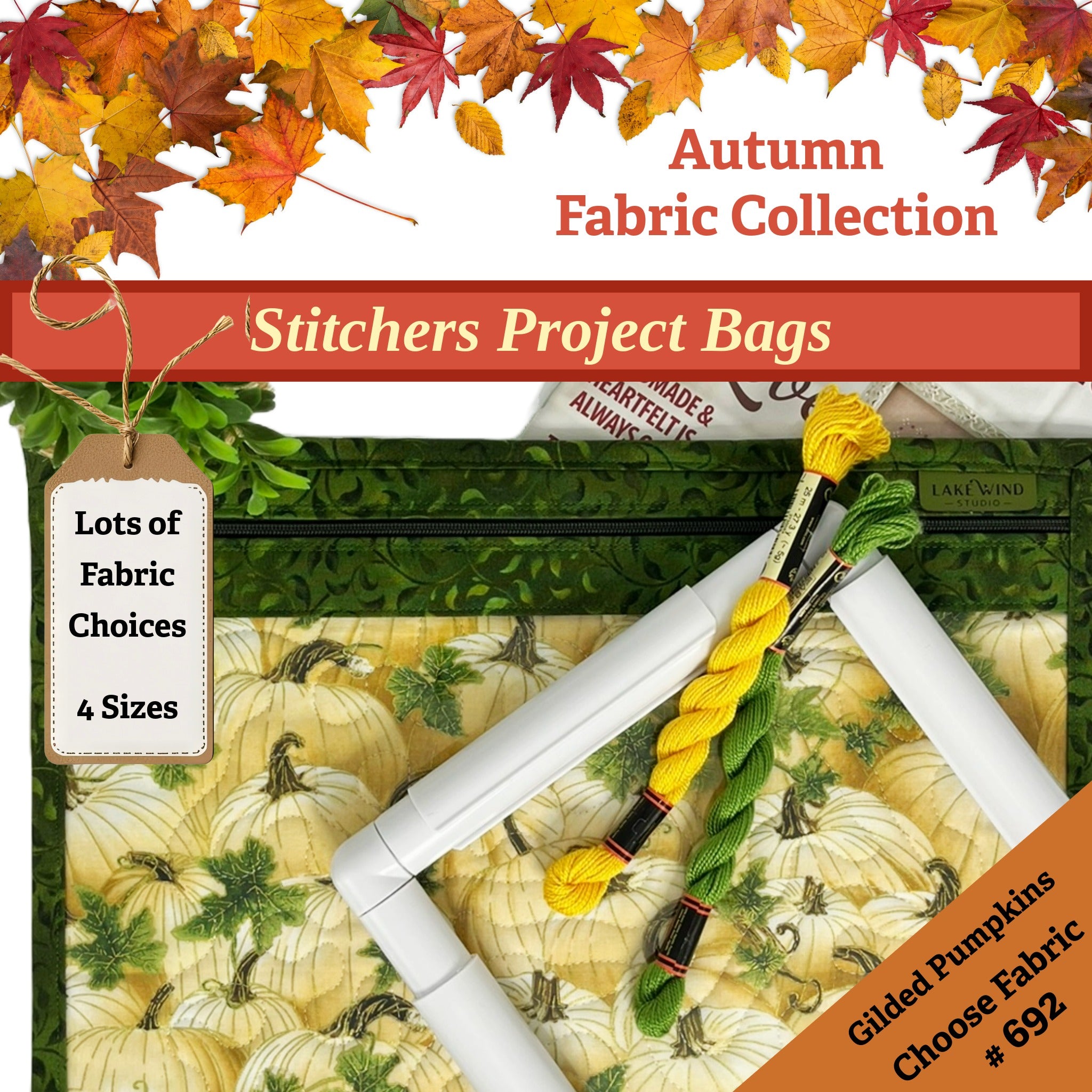 Cross Stitch Project Bag - Fall Collection