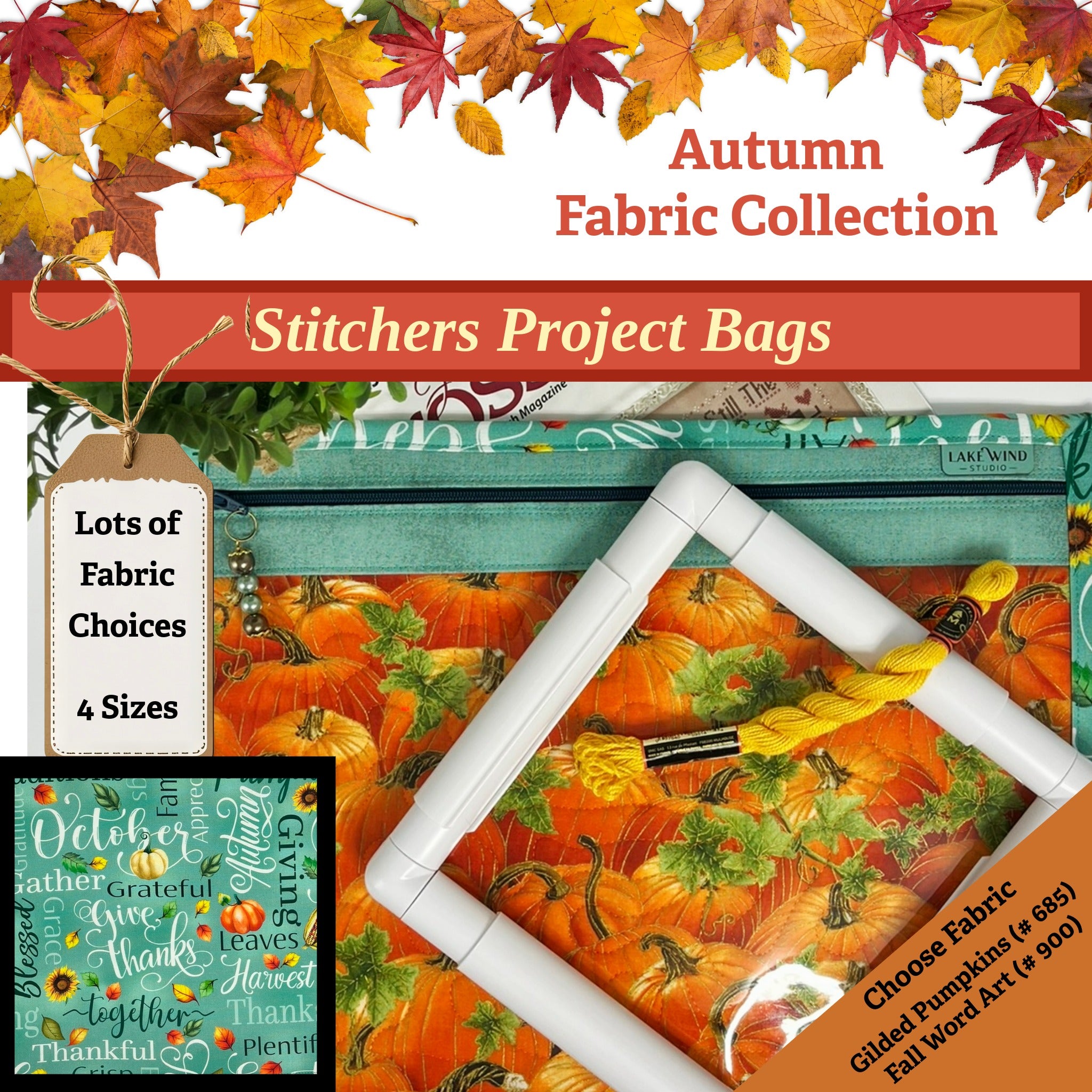 Cross Stitch Project Bag - Fall Collection