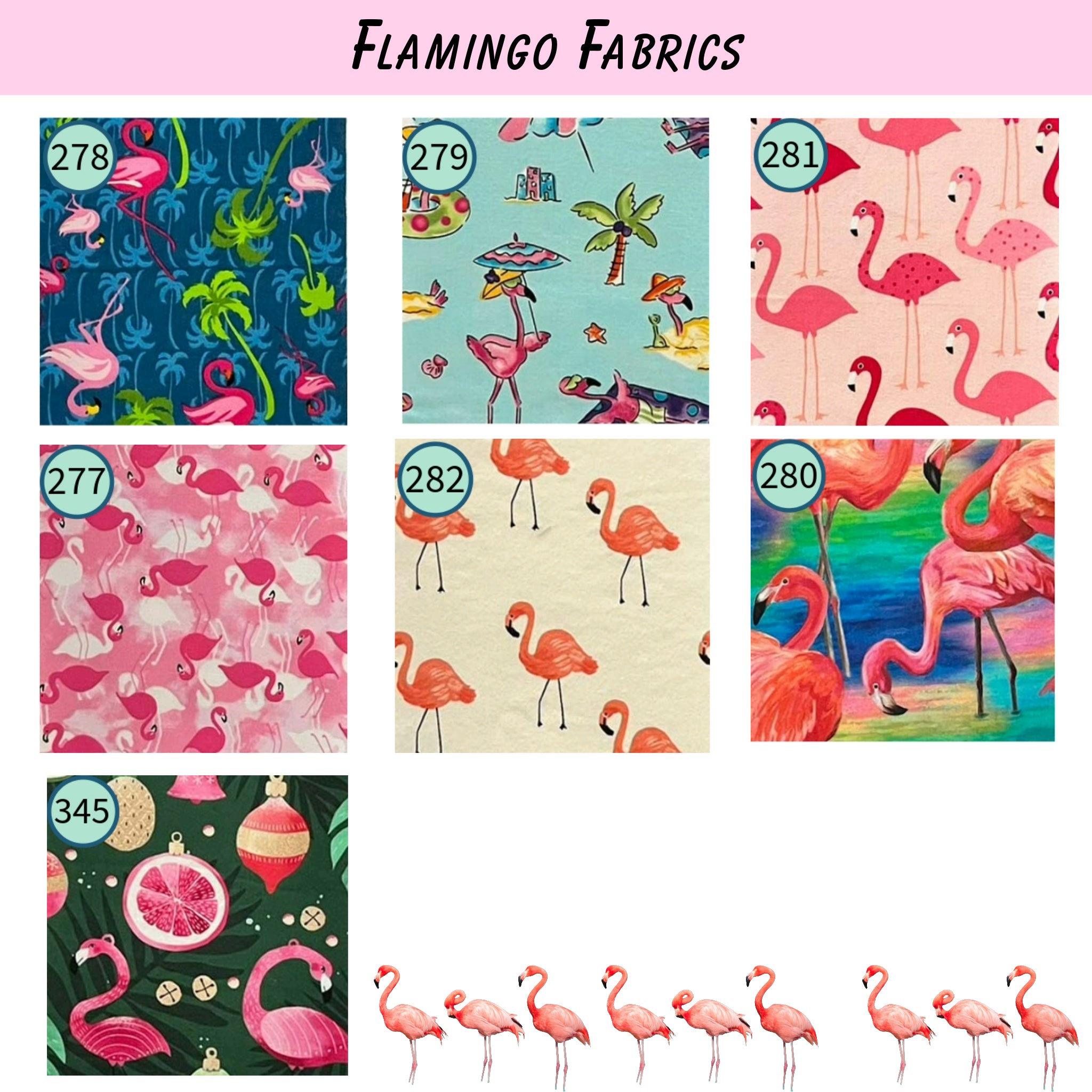 Cross Stitch Project Bag - Flamingo Collection