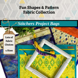 Cross Stitch Project Bag - Geometric Fabrics