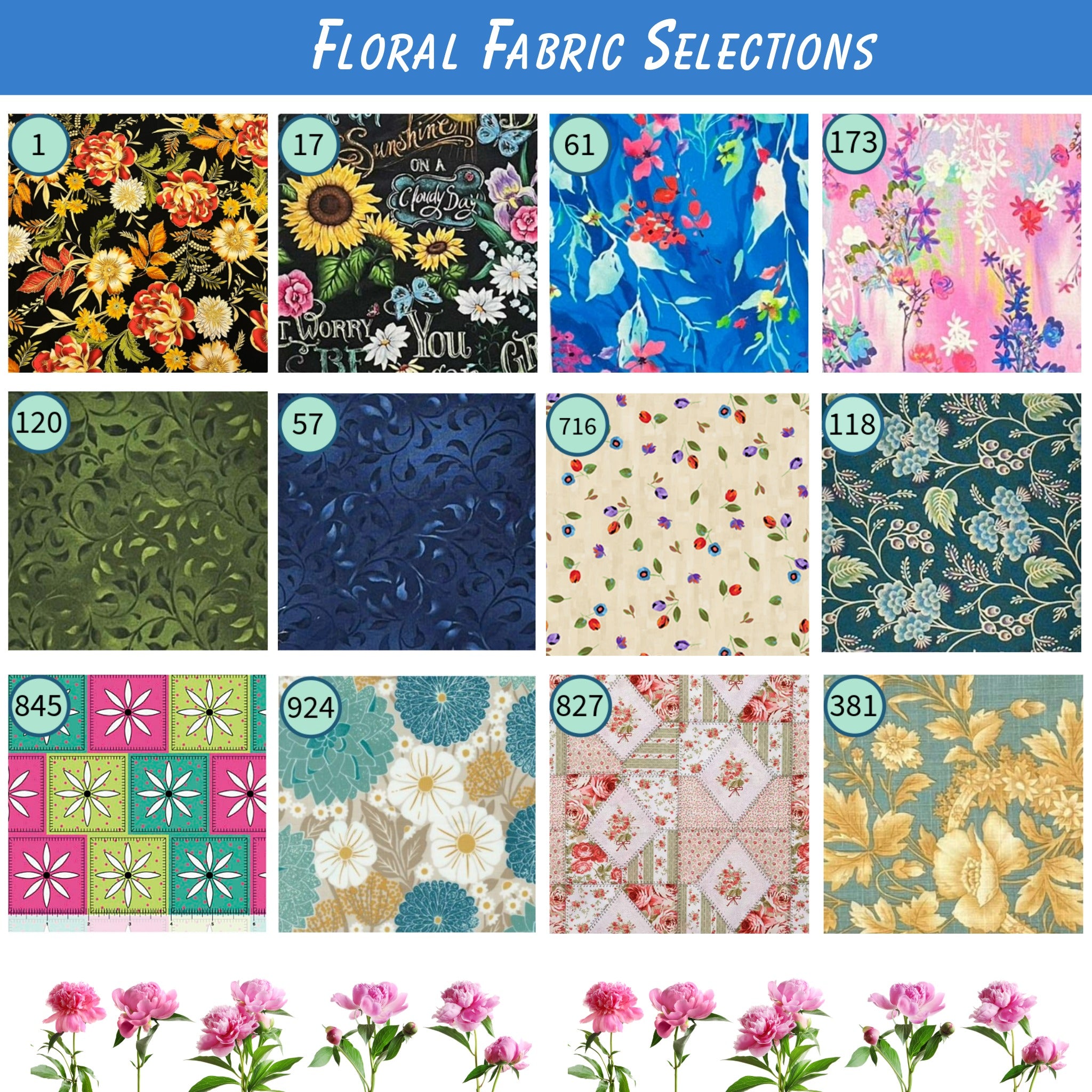 Cross Stitch Project Bag - Floral Collection