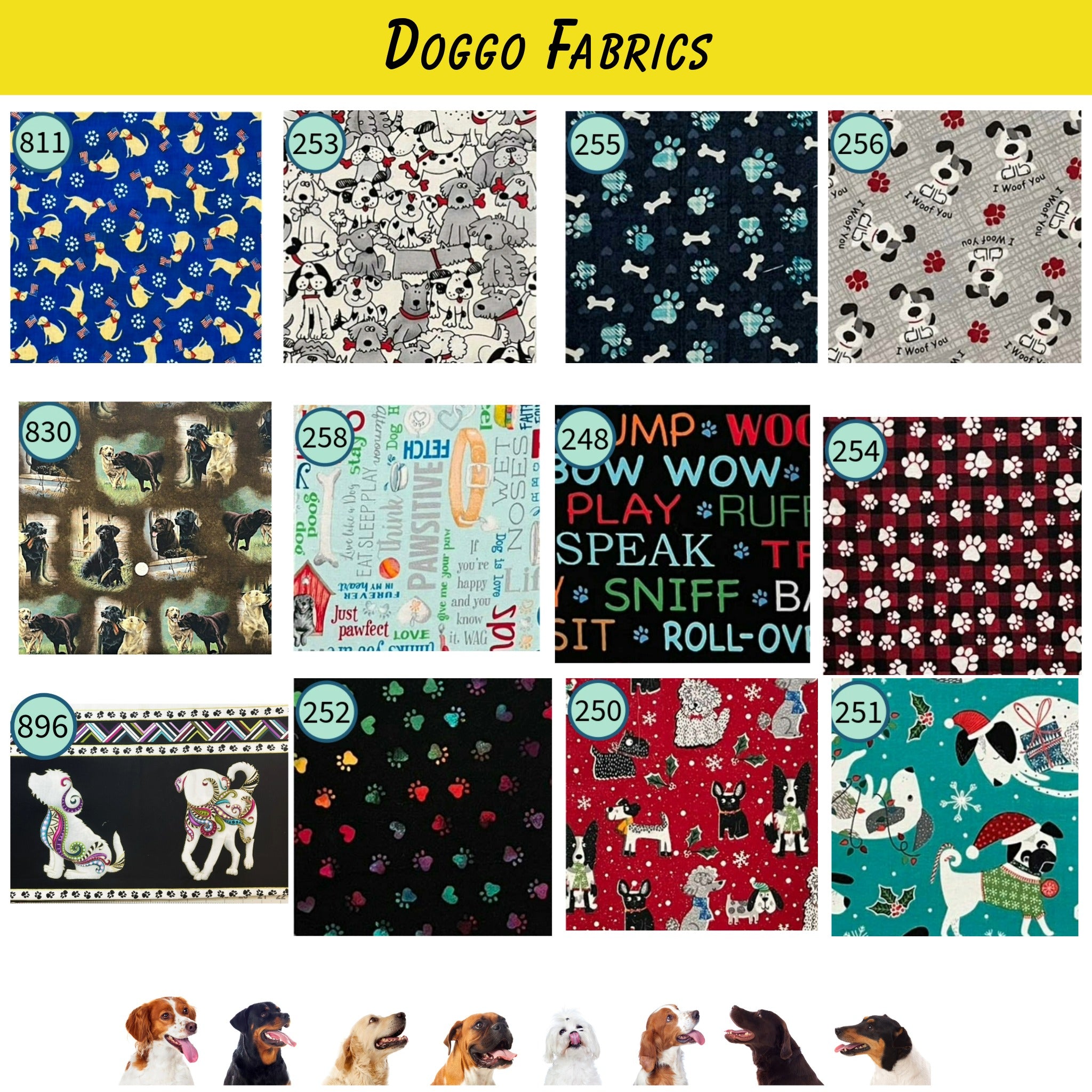 Cross Stitch Project Bag - Dog Collection