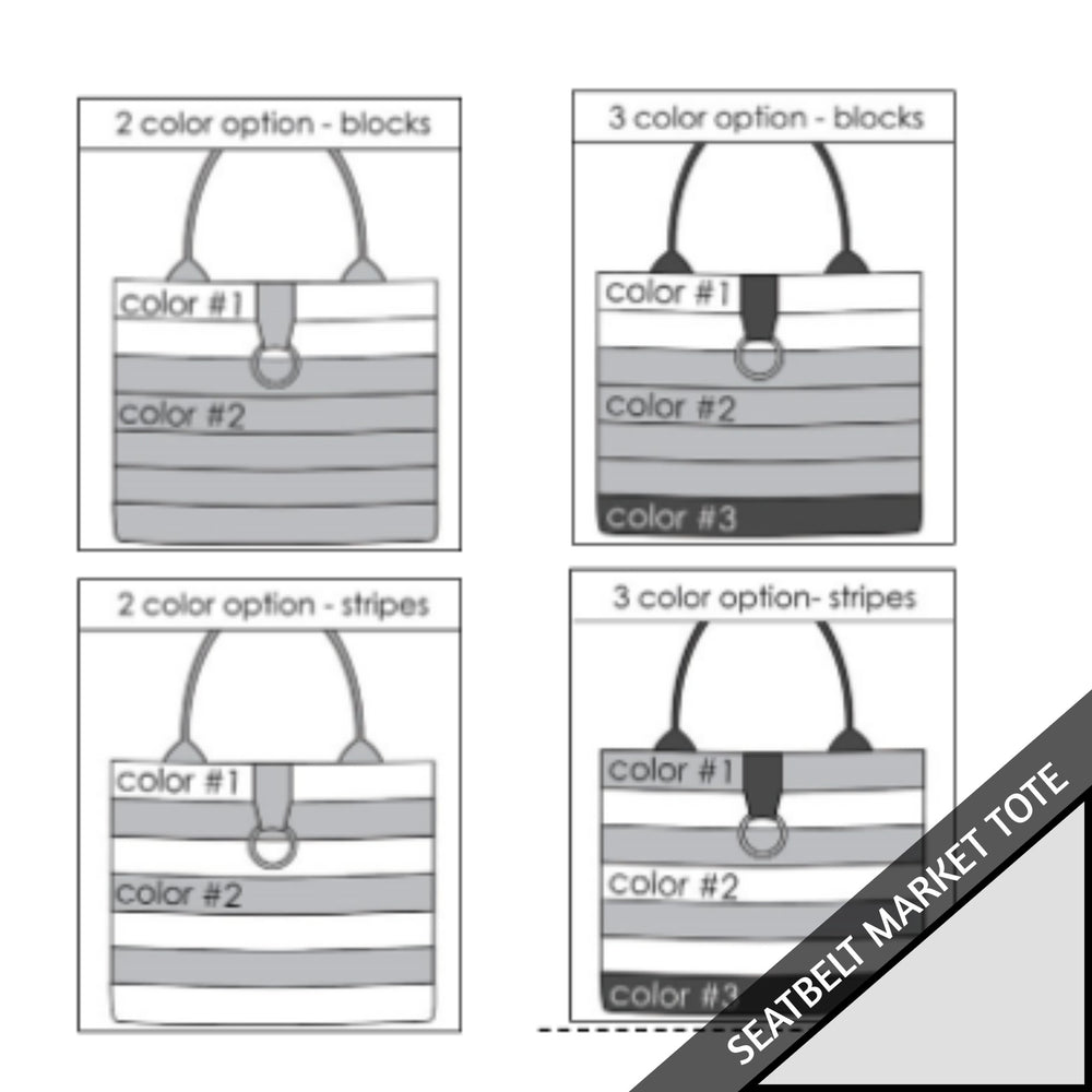 seatbelt tote bag design options