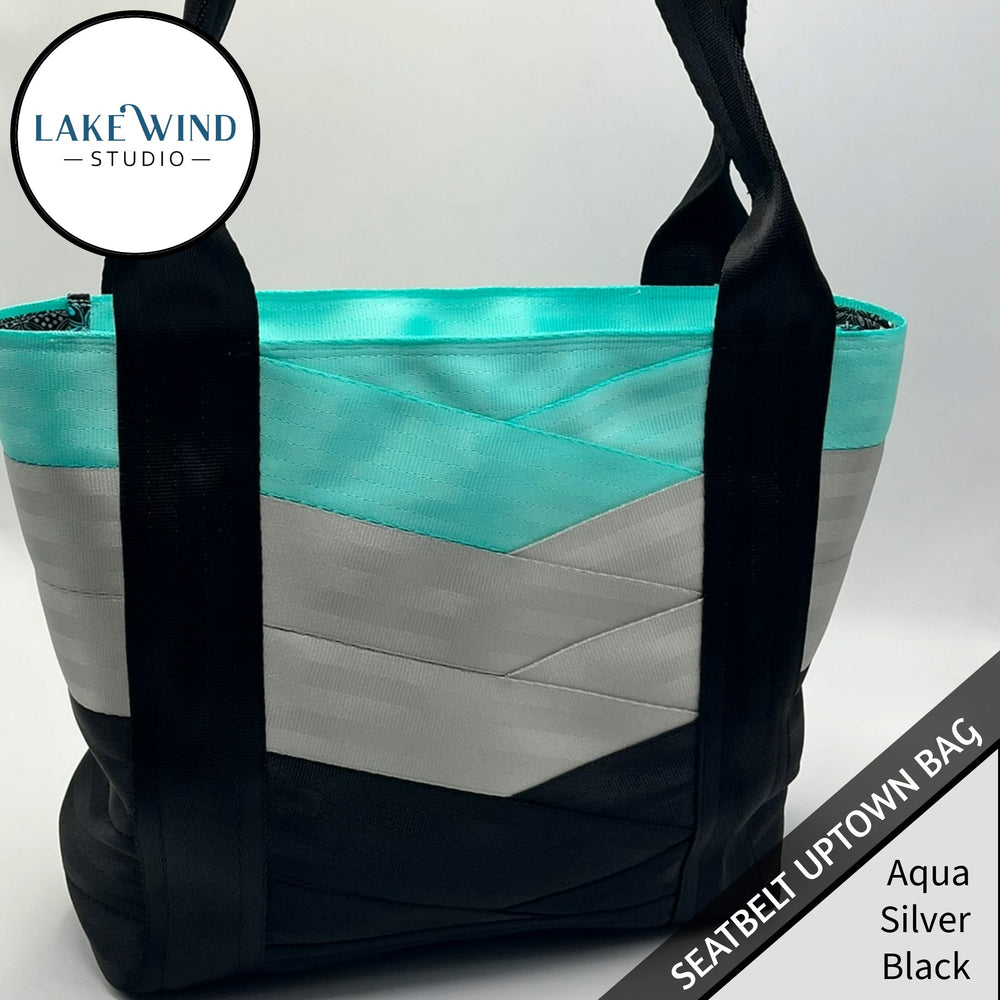 Uptown seatbelt bag -  - teal, silver, black