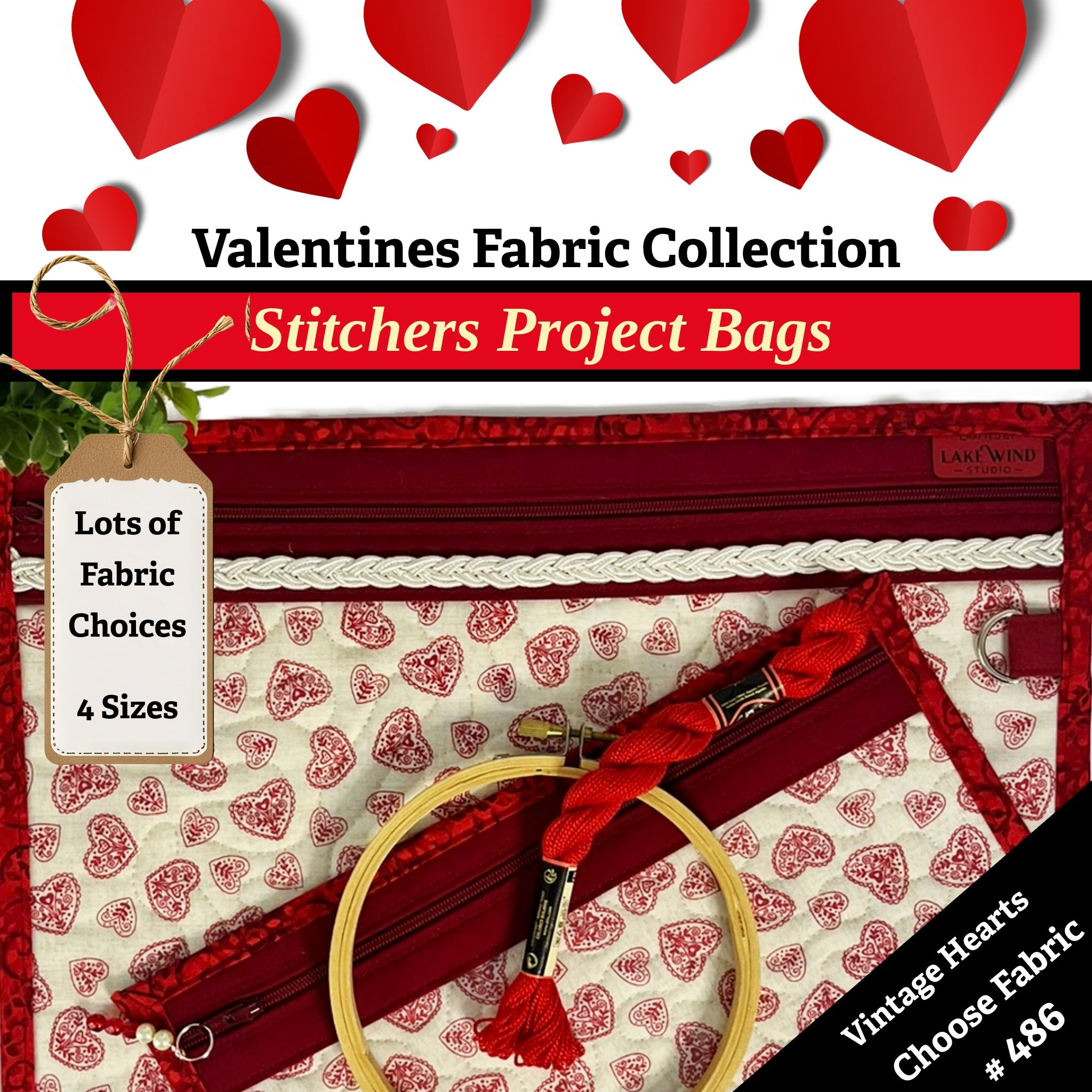 Cross Stitch Project Bag - Valentine Collection